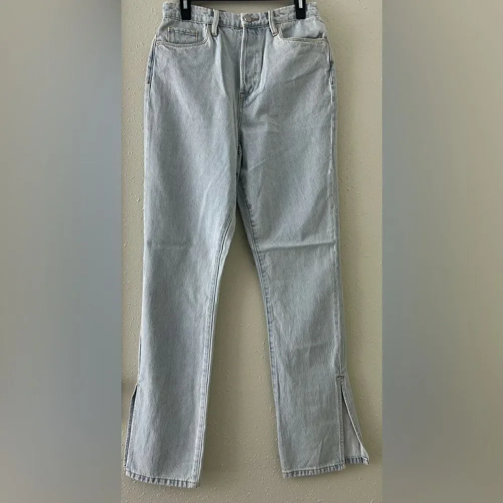 NWT BLANK NYC The Cooper Slim Straight Leg Jean W/ Slit in Super Powers Size 27